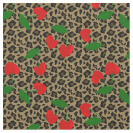 Hartvorm Cherry Leopard Rockabilly Stof
