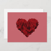 Hartvorm gemaakt van ruw papier briefkaart (Voorkant / Achterkant)