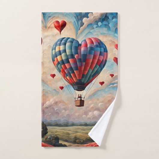 Hartvorm Hete Luchtballon Bad Handdoek (Handdoek)