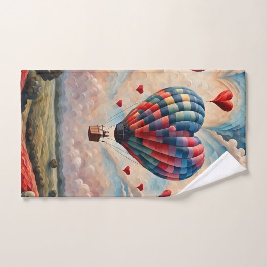 Hartvorm Hete Luchtballon Bad Handdoek (Handdoek)