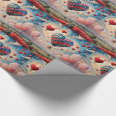 Hartvorm Hete Luchtballon Cadeaupapier (Hoek)