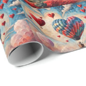 Hartvorm Hete Luchtballon Cadeaupapier (Rol Hoek)