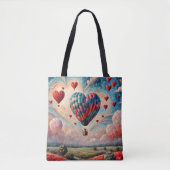 Hartvorm Hete Luchtballon Tote Bag (Voorkant)