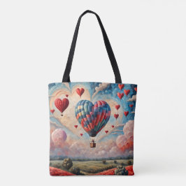 Hartvorm Hete Luchtballon Tote Bag