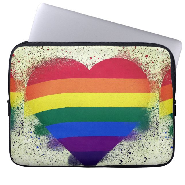 Hartvorm Laptop Sleeve (Voorkant)