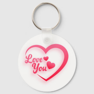 Hartvorm Love You Sleutelhanger