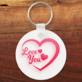 Hartvorm Love You Sleutelhanger (Achterkant)