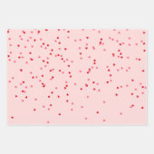 hartvorm roze en rood hart inpakpapier vel (Voorkant 3)