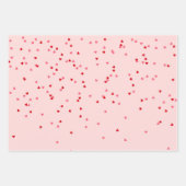 hartvorm roze en rood hart inpakpapier vel (Voorkant 2)