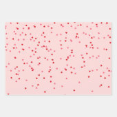 hartvorm roze en rood hart inpakpapier vel (Voorkant)