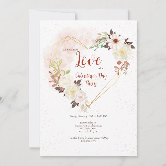 Hartvorm rustiek kaart (Voorkant)