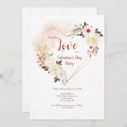 Hartvorm rustiek kaart (Voorkant / Achterkant)