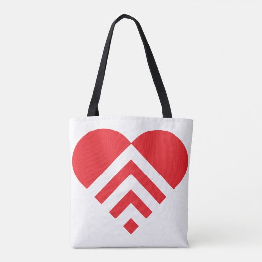 Hartvorm Tote Bag (Achterkant)