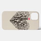 Hartvorm uit letters Case-Mate iPhone case (Achterkant (horizontaal))