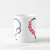 hartvorm van een stethoscoop koffiemok (Center)