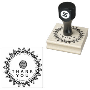 Hartvormen Bedankje Boutique Zakelijk Logo Rubberstempel