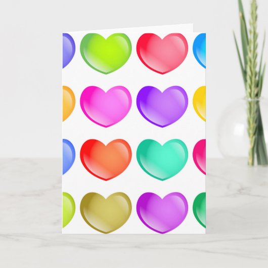 Hartvormen Feestdagen Kaart (Voorkant)