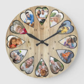 Hartvormende foto's pijneffect ronde grote klok (Voorkant)