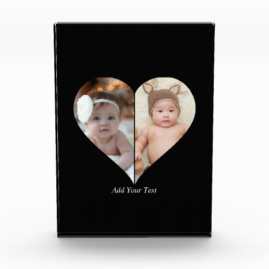 Hartvormig 2 foto collage (Voorkant)