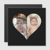 Hartvormig 2 foto collage (Voorkant / Achterkant)