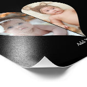 Hartvormig 2 foto collage afdruk (Hoek)