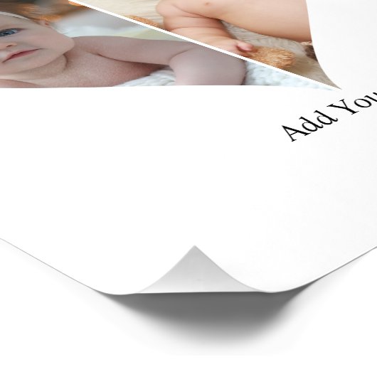 Hartvormig 2 foto collage afdruk (Hoek)