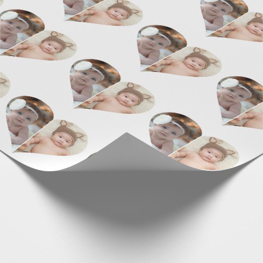 Hartvormig 2 foto collage cadeaupapier (Hoek)