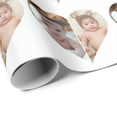 Hartvormig 2 foto collage cadeaupapier (Rol Hoek)