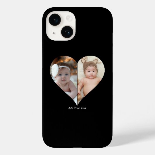 Hartvormig 2 foto collage Case-Mate iPhone case (Achterkant)