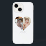 Hartvormig 2 foto collage Case-Mate iPhone 14 hoesje<br><div class="desc">Dit Custom Heart Shaped Photo-ontwerp regelt uw favoriete herinneringen prachtig in de vorm van een hart, symboliseert liefde en verbinding. Perfect voor speciale gelegenheden zoals jubilea, bruiloften of Valentijnsdag, dit ontwerp benadrukt uw gekoesterde momenten zinvol en kunstzinnig. De unieke lay-out creëer een visueel boeiende aandenken, ideaal voor geschenken of persoonlijke...</div>
