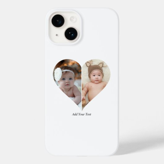 Hartvormig 2 foto collage Case-Mate iPhone case (Achterkant)