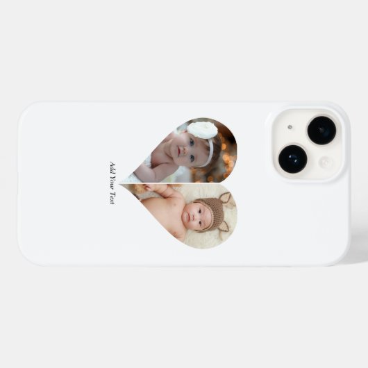 Hartvormig 2 foto collage Case-Mate iPhone case (Achterkant (horizontaal))