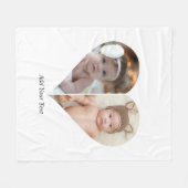 Hartvormig 2 foto collage fleece deken (Voorkant (Horizontaal))