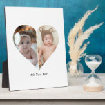 Hartvormig 2 foto collage fotoplaat<br><div class="desc">Dit Custom Heart Shaped Photo-ontwerp regelt uw favoriete herinneringen prachtig in de vorm van een hart, symboliseert liefde en verbinding. Perfect voor speciale gelegenheden zoals jubilea, bruiloften of Valentijnsdag, dit ontwerp benadrukt uw gekoesterde momenten zinvol en kunstzinnig. De unieke lay-out creëer een visueel boeiende aandenken, ideaal voor geschenken of persoonlijke...</div>
