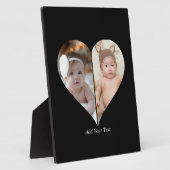 Hartvormig 2 foto collage fotoplaat (Zijkant)