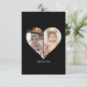 Hartvormig 2 foto collage kaart (Staand voorkant)