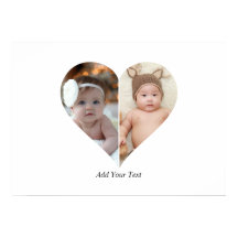 Hartvormig 2 foto collage Poster