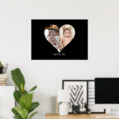 Hartvormig 2 foto collage Poster (Thuiskantoor)