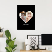 Hartvormig 2 foto collage poster (Thuiskantoor)