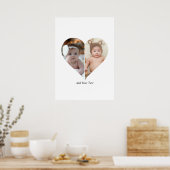 Hartvormig 2 foto collage poster (Keuken)