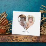 Hartvormig 2 foto collage Poster Fotoplaat<br><div class="desc">Dit Custom Heart Shaped Photo-ontwerp regelt uw favoriete herinneringen prachtig in de vorm van een hart, symboliseert liefde en verbinding. Perfect voor speciale gelegenheden zoals jubilea, bruiloften of Valentijnsdag, dit ontwerp benadrukt uw gekoesterde momenten zinvol en kunstzinnig. De unieke lay-out creëer een visueel boeiende aandenken, ideaal voor geschenken of persoonlijke...</div>