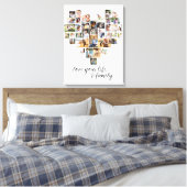 Hartvormig 36 Foto Collage Love Life Family Canvas Afdruk (Insitu (Slaapkamer))