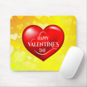 Hartvormig 3d rood liefdessymbool-50420 muismat (Met muis)