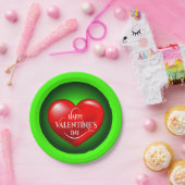 Hartvormig 3d rood liefdessymbool-50420 papieren bordje (Feest)