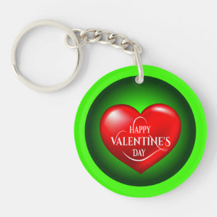 Hartvormig 3d rood liefdessymbool-50420 sleutelhanger