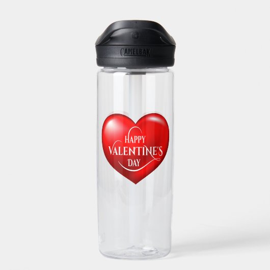 Hartvormig 3d rood liefdessymbool-50420 waterfles (Achterkant)