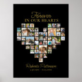 Hartvormig 48 Fotocollage Begrafenis Poster (Voorkant)