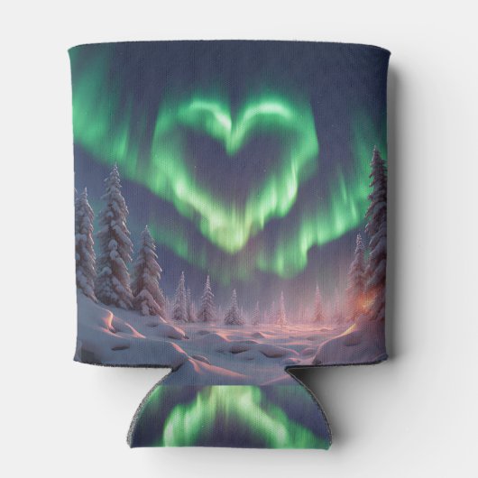 Hartvormig Aurora borealis Blikjeskoeler (Achterkant)