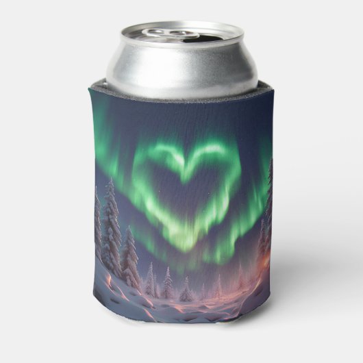 Hartvormig Aurora borealis Blikjeskoeler (Blikje Achterkant)