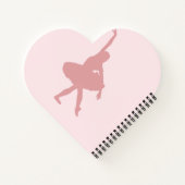 Hartvormig Ballerina Roze Meisjes School Notitieboek (Achterkant)